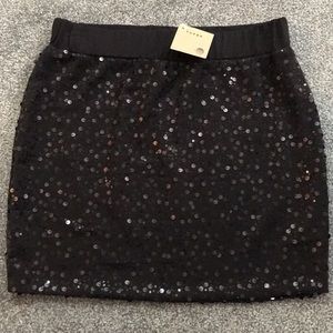 NWT Lush Black Sequin Skirt